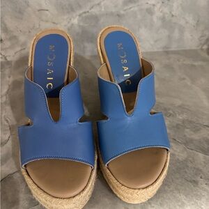 Mosaic Blue Women's Wedge Sandal